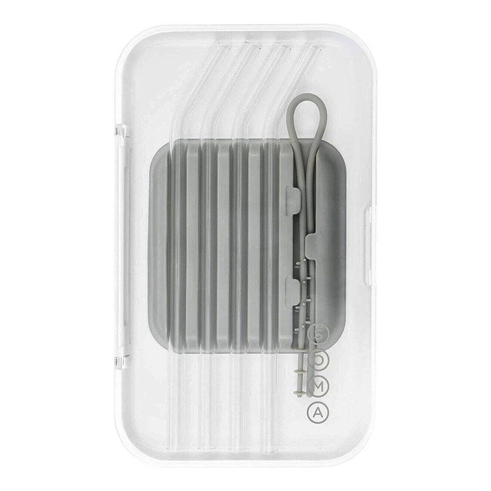 Soma Glass Drinking Straw With Case And Cleaning Tool, Set of 4, 1 Ea